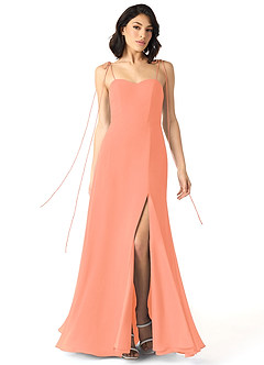 Azazie Rosey Final Sale Sunset A-Line Sweetheart Neckline Chiffon Dress image1