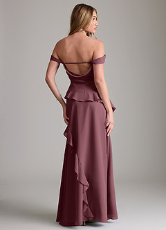 Azazie Sloane Bridesmaid Dresses Sangria A-Line Sweetheart Neckline Chiffon Dress image7