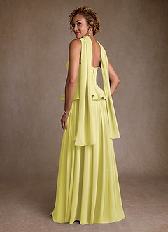 Azazie Josabeth Mother of the Bride Dresses Lemon Sorbet A-Line Pleated Chiffon Dress image6