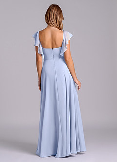 Azazie Leilani Bridesmaid Dresses Ice A-Line Pleated Chiffon Dress image2
