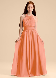 Azazie Malone Junior Sunset A-Line Pleated Chiffon Dress image1