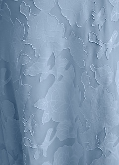 Azazie Emerson Robes de demoiselle d'honneur Robe Sirène en Blumen-Burnout Épaule décolletée Poudre Bleue image3