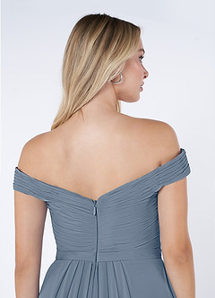 Azazie Audrianna Abiti da Damigella Abito Convertibile A-Line in Chiffon Riunioni a spalle scoperte Crepuscolo image6
