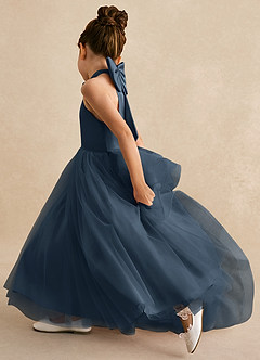 Azazie Bev Flower Girl Dresses Neptune A-Line Convertible Tulle Dress image7