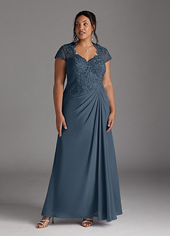 Azazie Junie Mother of the Bride Dresses Neptune A-Line Lace Chiffon Dress image7