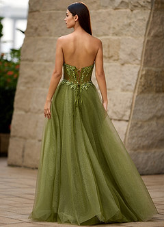 Brilliance Green Glitter Prom Dress image2
