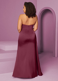 Barbie ♥ Azazie Abiti da Damigella Abito Sirena in Raso Elasticizzato Plissettato Gelso image12