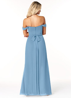 Azazie Joretta Bridesmaid Dresses Steel Blue A-Line Sweetheart Neckline Chiffon Convertible Dress image2