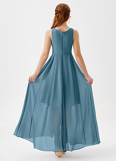 Azazie Lizette Junior Bermuda A-Line Pleated Chiffon Dress image5