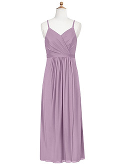 Azazie Luxy Junior Wisteria Pleated Mesh Dress image6