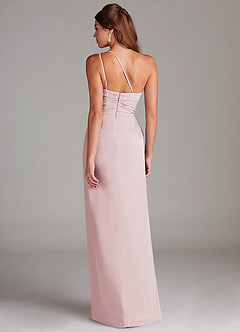 Azazie Eren Brautjungfernkleider Etui One-Shoulder Chiffon Kleid Zartrosa image7