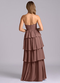 Azazie Faye Bridesmaid Dresses Espresso A-Line Sweetheart Neckline Chiffon Dress image7