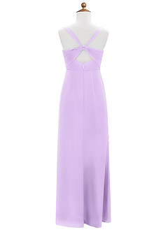 Azazie Mero Junior Lilac Mermaid Pleated Stretch Satin Dress image8