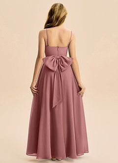 Azazie Bear Junior Desert Rose A-Line Pleated Chiffon Dress image2