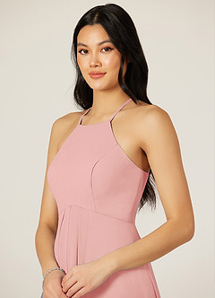 Azazie Sarah Final Sale Rosette Empire Pleated Chiffon Dress image6