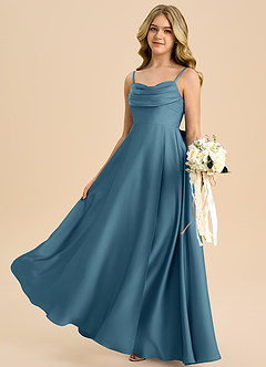 Azazie Bear Junior Bermuda A-Line Sweetheart Neckline Stretch Satin Dress image5