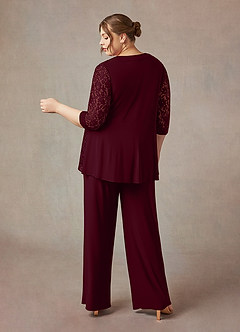 Azazie Mamrie Abiti per la Madre della Sposa Abito Tuta Pantaloni in Pizzo Cabernet image12