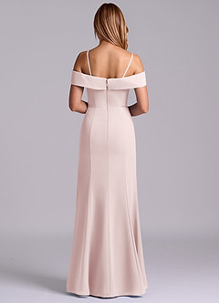 Azazie Luciana Brudtärnklänningar Klä av Tubklänning i Chiffong Av axeln Rodnande Rosa Konvertibel image2