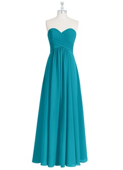Azazie Yazmin Bridesmaid Dresses Jade A-Line Sweetheart Neckline Chiffon Convertible Dress image8
