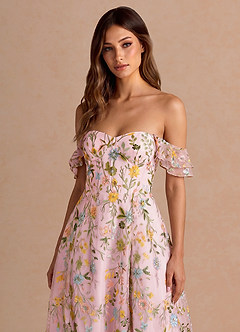 Denisse Candy Pink Midi Dress image4