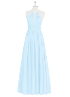 Azazie Cherish Bridesmaid Dresses A-Line Pleated Chiffon Floor-Length Dress image6