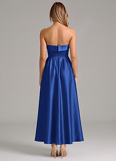 Azazie Lucienne Suknie dla druhen Linia A Pofałdowany Satyna elastyczna Długość kostki Sukienka image6