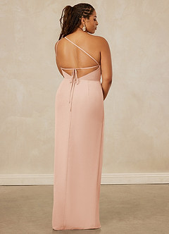 Christian Siriano Bridal for Azazie 1003 Bridesmaid Dresses English Rose Sheath One Shoulder Chiffon Dress image15