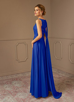 Azazie Joules Mother of the Bride Dresses Royal Blue A-Line Sequins Chiffon Dress image5