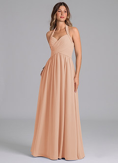 Azazie Darlyn Bridesmaid Dresses English Rose A-Line Sweetheart Neckline Chiffon Dress image1