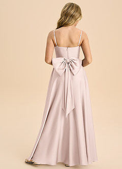 Azazie Bear Junior Klä av A-Line i Stretch Satin Älskling Halsringning image2