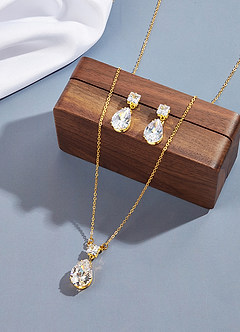 front Conjunto de joyas de corazón del mar