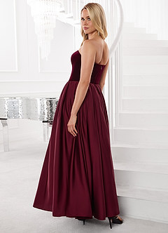 Barbie™ ❤ AZAZIE 4011 Strapless Velvet and Stretch Satin A-Line Dress image5