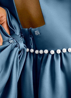 Azazie Daisies Robe Demoiselle D'honneur Fillette Robe Princesse en Mat Satiné Arc Bermude image8