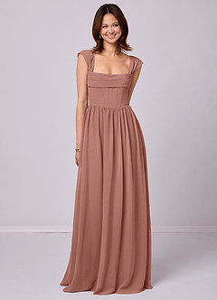Barbie ♥ Azazie Bridesmaid Dresses Cedar Rose A-Line Corset Chiffon Dress image1