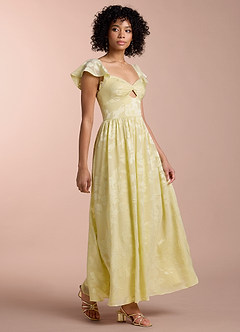 Amora Butter Yellow Maxi Dress image2