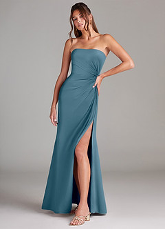Azazie Aliani Bridesmaid Dresses Bermuda Sheath Strapless Chiffon Convertible Dress image4