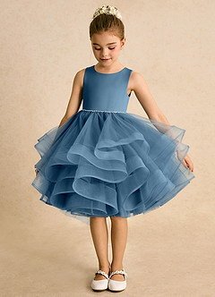 Azazie Tinie Flower Girl Dresses Bermuda Ball-Gown Bow Tulle Dress image5