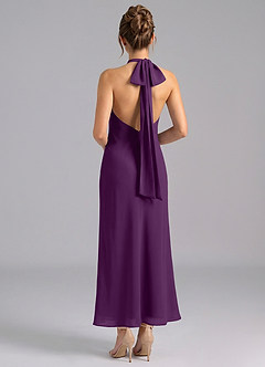 Azazie Velli Suknie dla druhen Syrena Wysoka Kołnierz Szyfon Długość kostki Sukienka image2