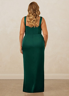Christian Siriano Bridal for Azazie 1017 Bridesmaid Dresses Emerald Sheath Sweetheart Neckline Stretch Satin Dress image11