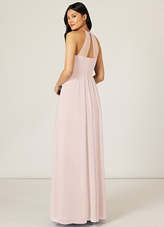 Azazie Sarah Bridesmaid Dresses Rose Petal Empire Pleated Chiffon Dress image5