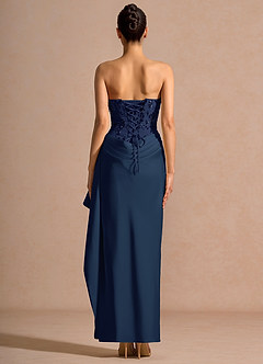 Abito Maxi Paillettes Blu Navy Aspasia image2