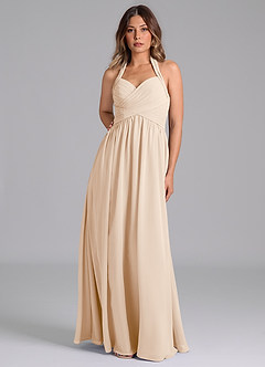 Azazie Darlyn Bridesmaid Dresses White Alabaster A-Line Pleated Chiffon Dress image5