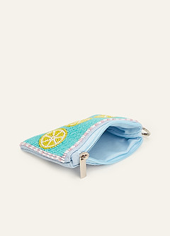 front Mini pochette con cerniera e perline
