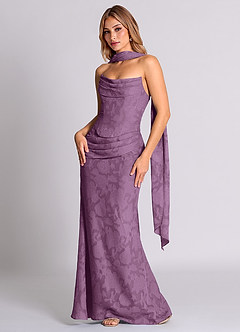 Azazie Sorrel Bridesmaid Dresses Wisteria Mermaid Corset Floral Burnout Convertible Dress image3