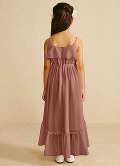 Azazie Karmen Flower Girl Dresses Cedar Rose A-Line Ruched Chiffon Dress image3
