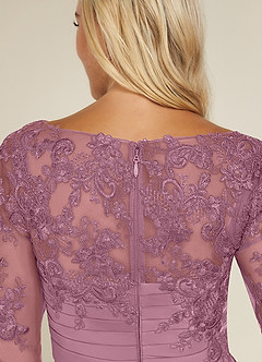 Azazie Alisondra Mother of the Bride Dresses Vintage Mauve Sheath Scoop Lace Lace Dress image7