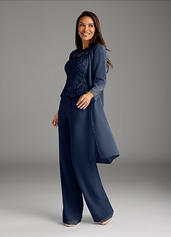 Azazie Florida Mother of the Bride Dresses Dark Navy Jumpsuit/Pantsuit Sequins Chiffon Dress image7