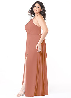 Azazie Evalleen Bridesmaid Dresses MAI TAI A-Line Pleated Chiffon Dress image10
