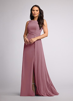 Azazie Galvan Mother of the Bride Dresses Vintage Mauve A-Line Sequins Chiffon Dress image1