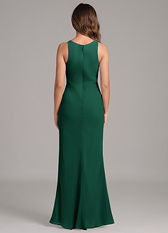Azazie Allettie Robes de demoiselle d'honneur Robe Sirène en Mousseline de soie émeraude image2